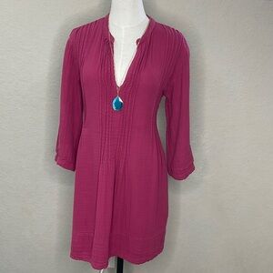 006 - CP Shades by Free People Magenta Pintuck Tunic